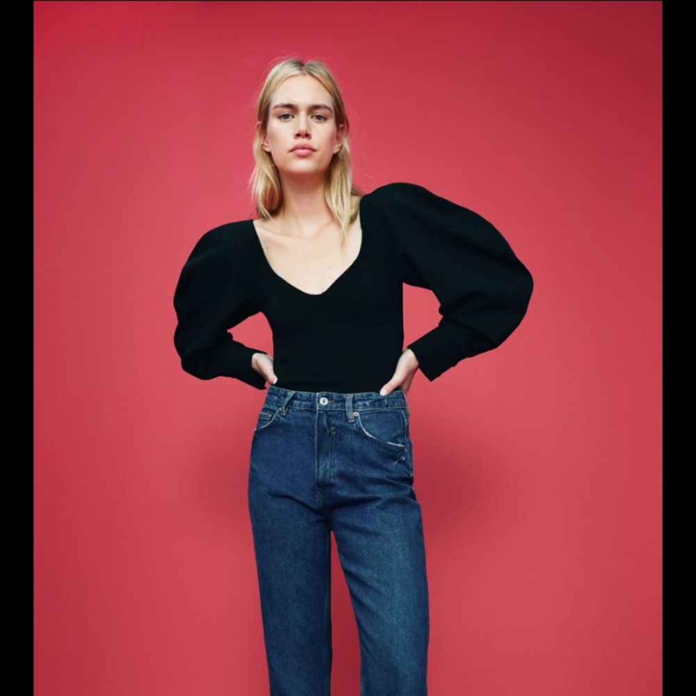 Zara Balloon Sleeve Bodysuit